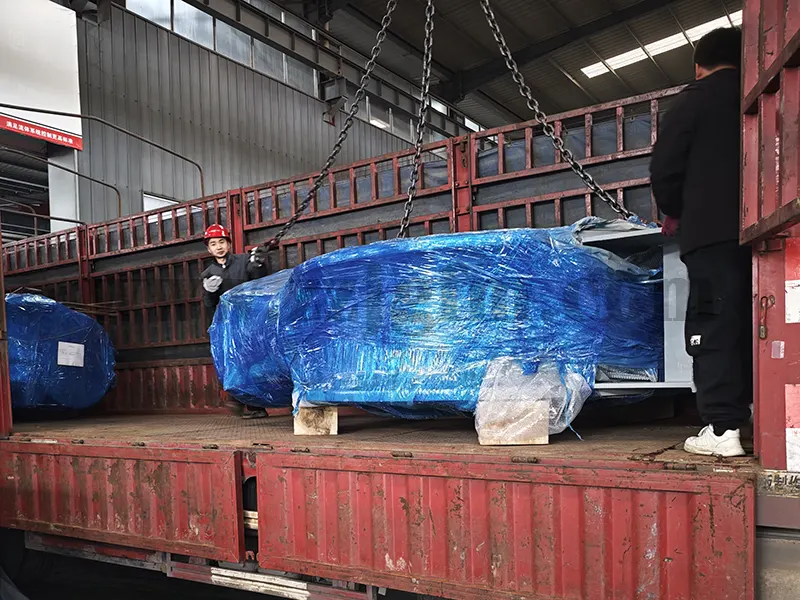 郑州精工开年忙发货,DN2000/DN2200 大口径旋球阀送往现场