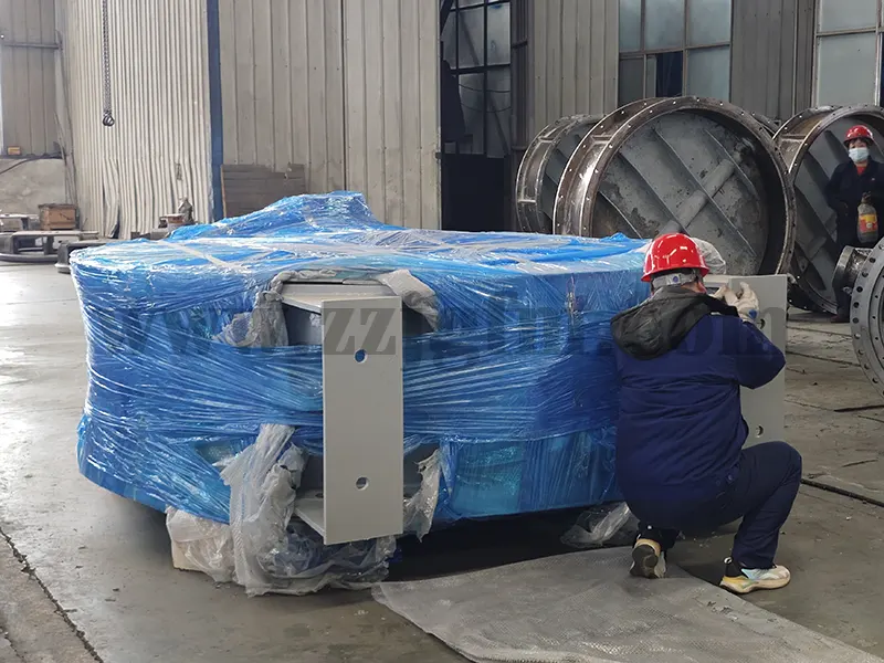 郑州精工开年忙发货,DN2000/DN2200 大口径旋球阀送往现场